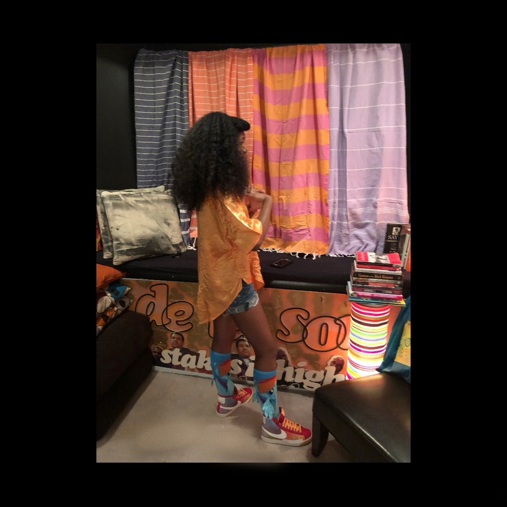 Esprit Split-Back Blouse in Creamsicle Orange